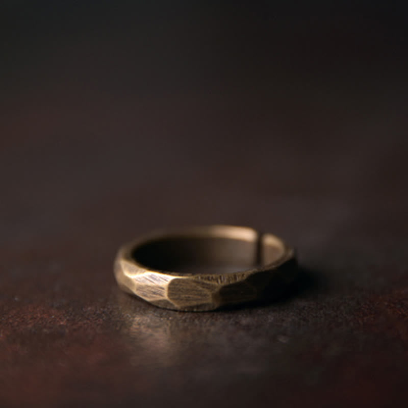 Tibetan Simple Design Copper Wealth Ring