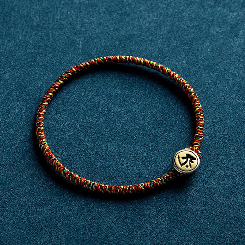Handmade 925 Sterling Silver & Cinnabar Zodiac Guardian Buddha Red String Bracelet