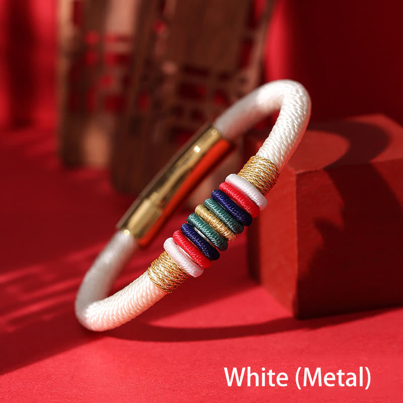 Tibetan Handmade Colorful King Kong Knot Five Elements Luck Braid String Bracelet