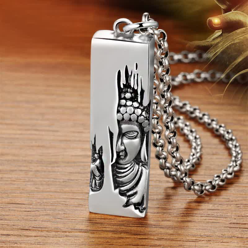 Tathagata Buddha Strength Protection Amulet Lucky Pendant Necklace