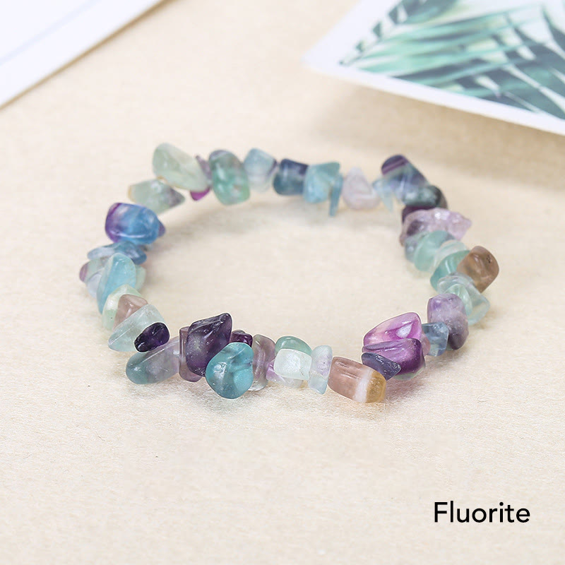 Irregular Cut Crystal Stone Bracelet | Natural Energy Anchor