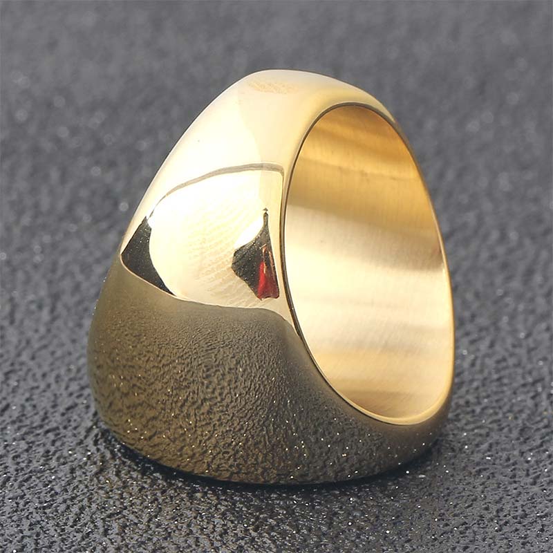 Titanium Steel 12 Constellations Zodiac Bagua Rotating Band Ring
