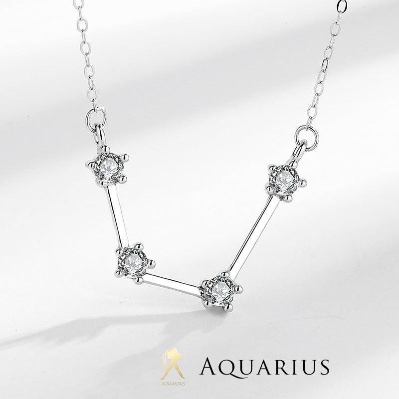 925 Sterling Silver 12 Constellations of the Zodiac Astrology Blessing Necklace Pendant