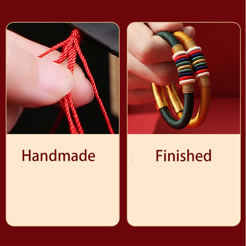 Tibetan Handmade Colorful King Kong Knot Five Elements Luck Braid String Bracelet