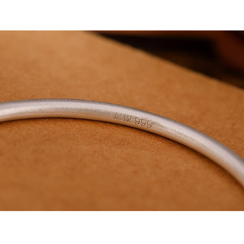 Tibetan 999 Sterling Silver Om Mani Padme Hum Love Bracelet Bangle