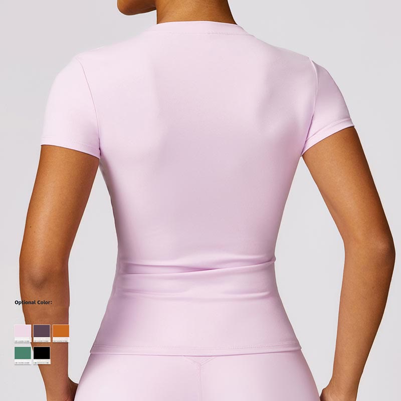 Women Short Sleeve T-Shirt Top High Waist Leggings Pants For Sports Yoga
