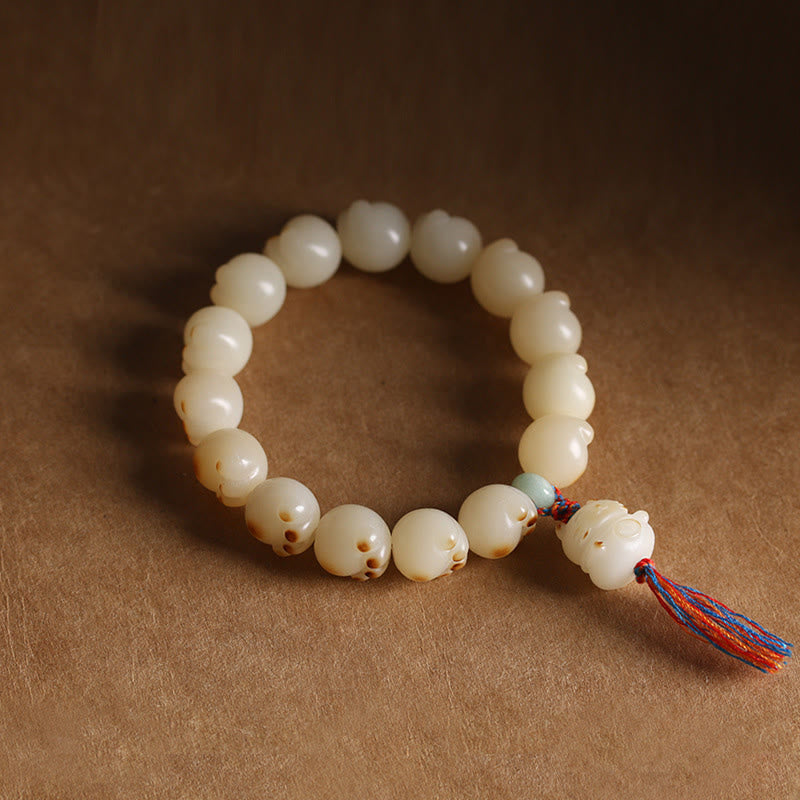 Cute Lucky Cat Bodhi Seed Cat Paw Harmony Bracelet