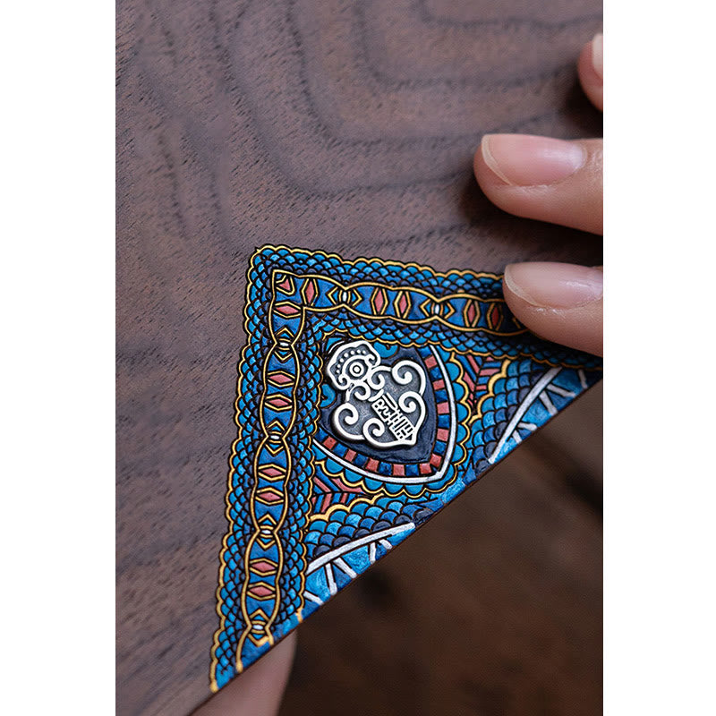 Vintage Handmade Black Walnut Wood Jewelry Storage Box Wooden Gift Box