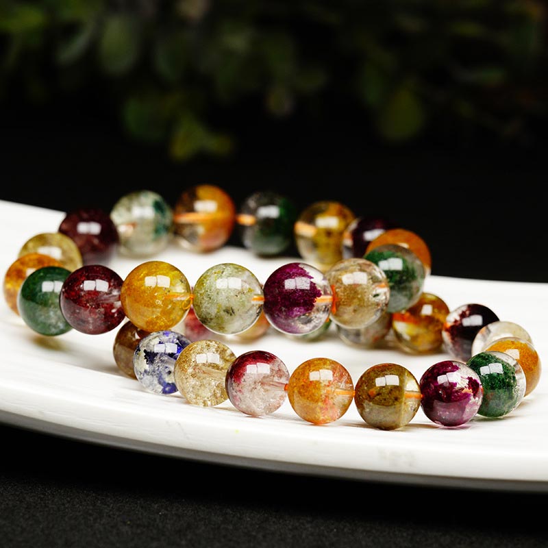 Natural Various Gemstone Crystal Love Bracelet