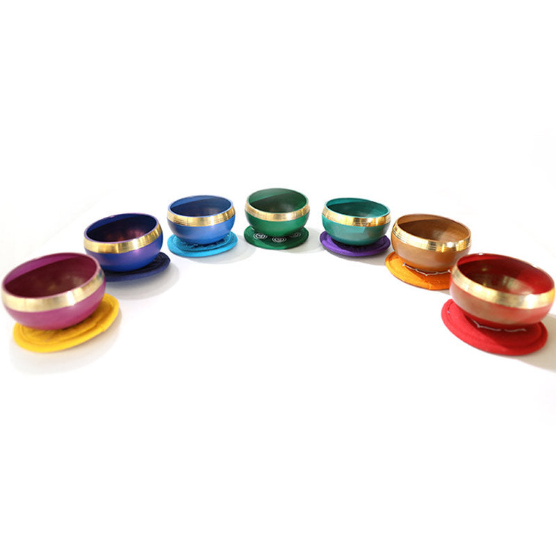 Tibetan Sound Bowl Handcrafted for Chakra Healing and Mindfulness Meditation Singing Bowl Set