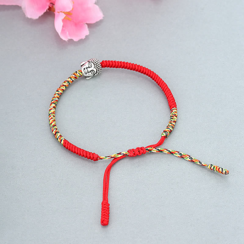 Handmade Colorful King Kong Knot Buddha Serenity String Bracelet