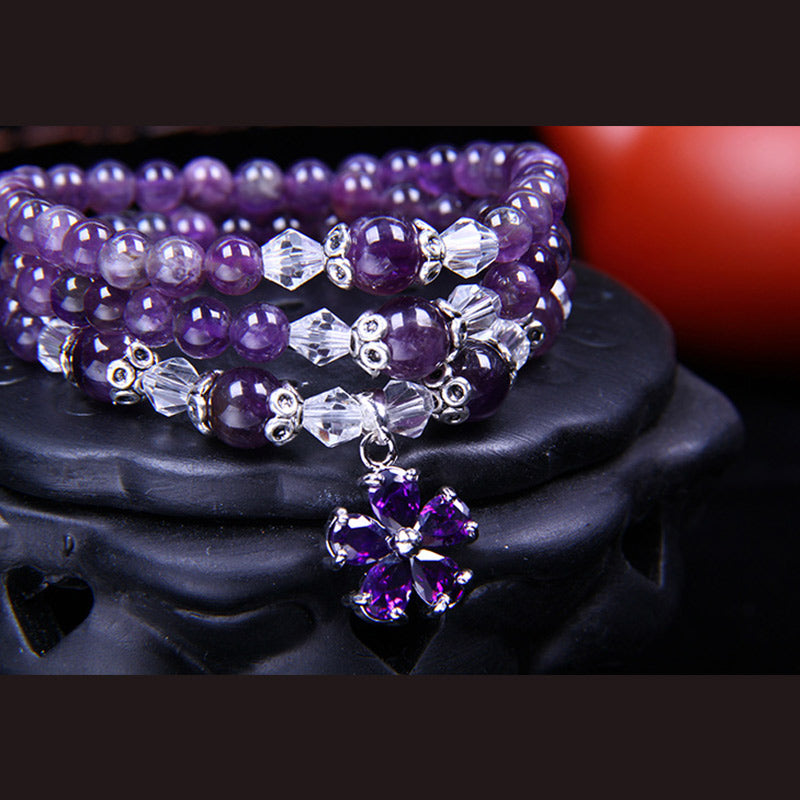 Tibetan Amethyst Blessing Bracelet