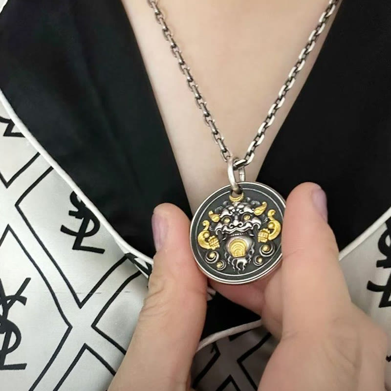 Tibetan Kirtimukha Amulet Healing Necklace Pendant