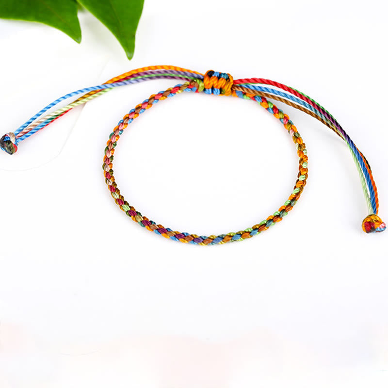 "May all your wishes come true" Lucky Multicolored Bracelet