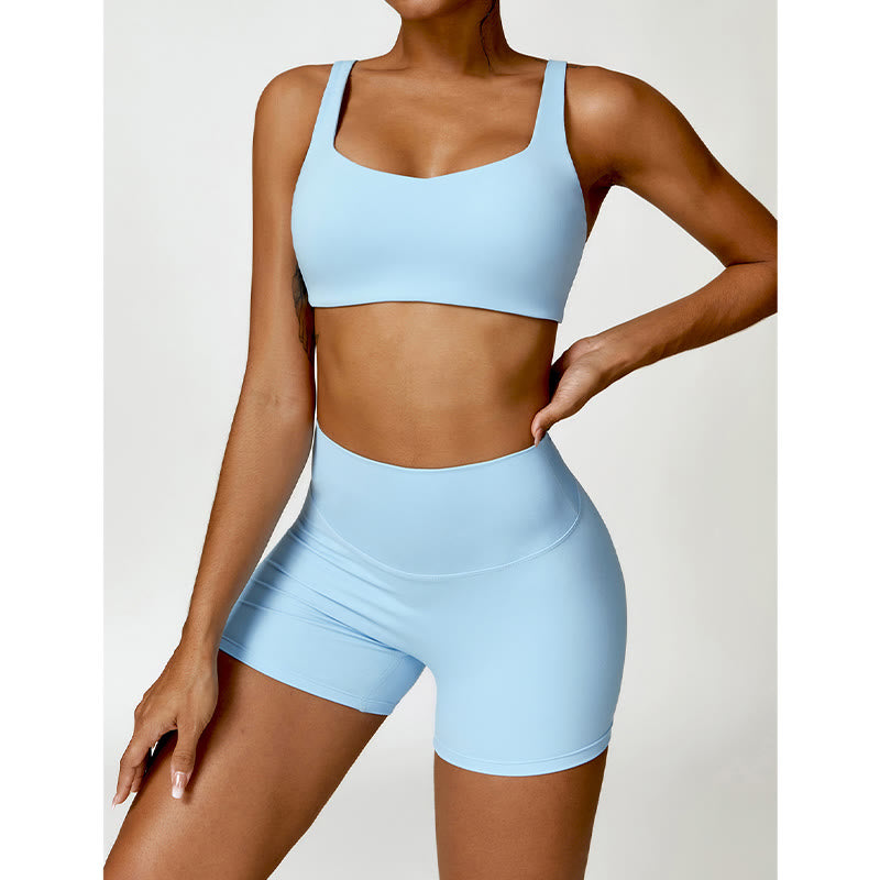 Breathable Stretch Backless Yoga Meditation 2-Piece Outfit