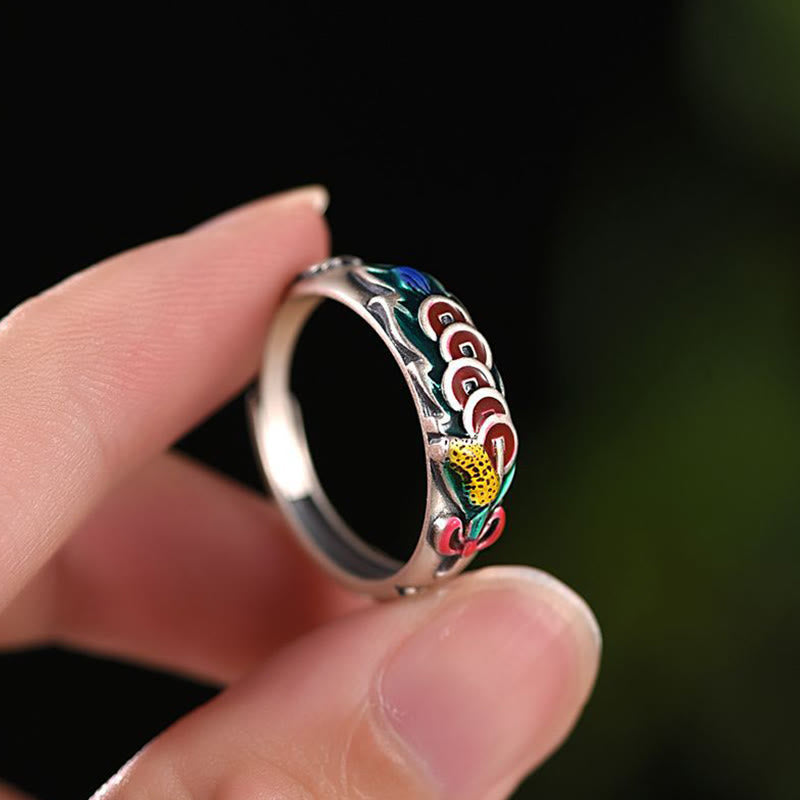 Feng Shui Five Emperor Coins Wealth Ring