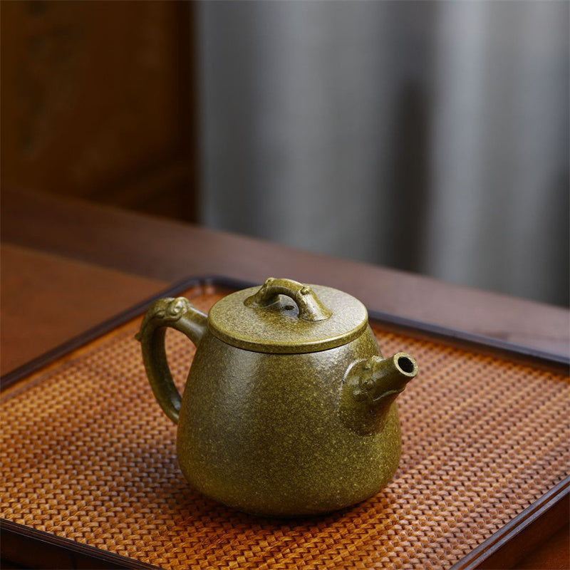 Yixing Semi-handmade Yellow Green Purple Clay Kung Fu Teapot 240ml