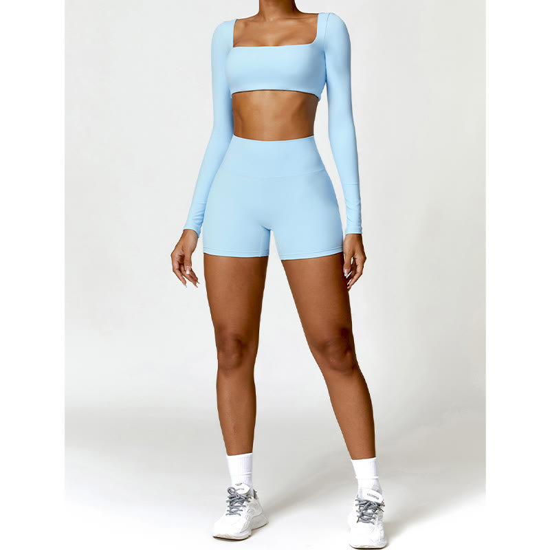 Breathable Stretch Backless Yoga Meditation 2-Piece Outfit