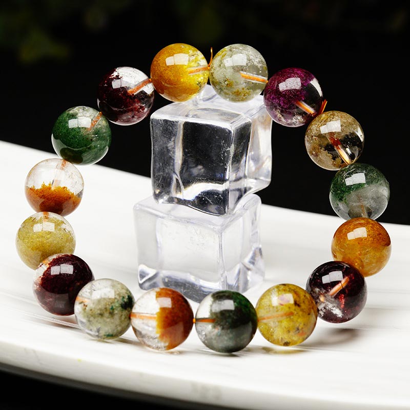 Natural Various Gemstone Crystal Love Bracelet