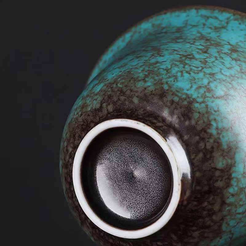 Traditional Pine Tree Green Ceramic Gaiwan Sancai Teacup Kung Fu Tea Cup And Saucer With Lid