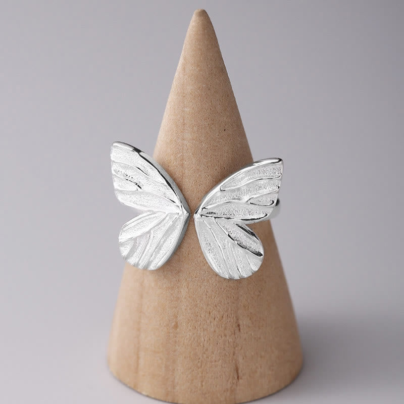 925 Sterling Silver Butterfly Love Freedom Ring