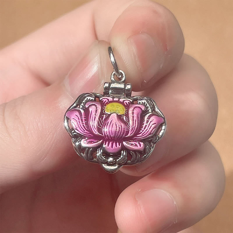 Tibet Copper Lotus Luck New Begining Necklace Pendant