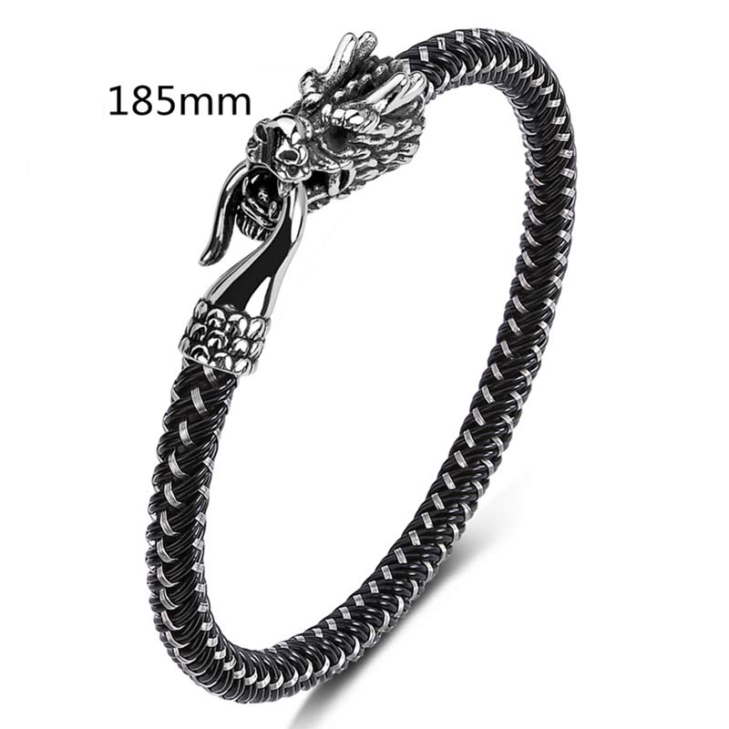 Dragon Titanium Steel Protection Luck Bracelet
