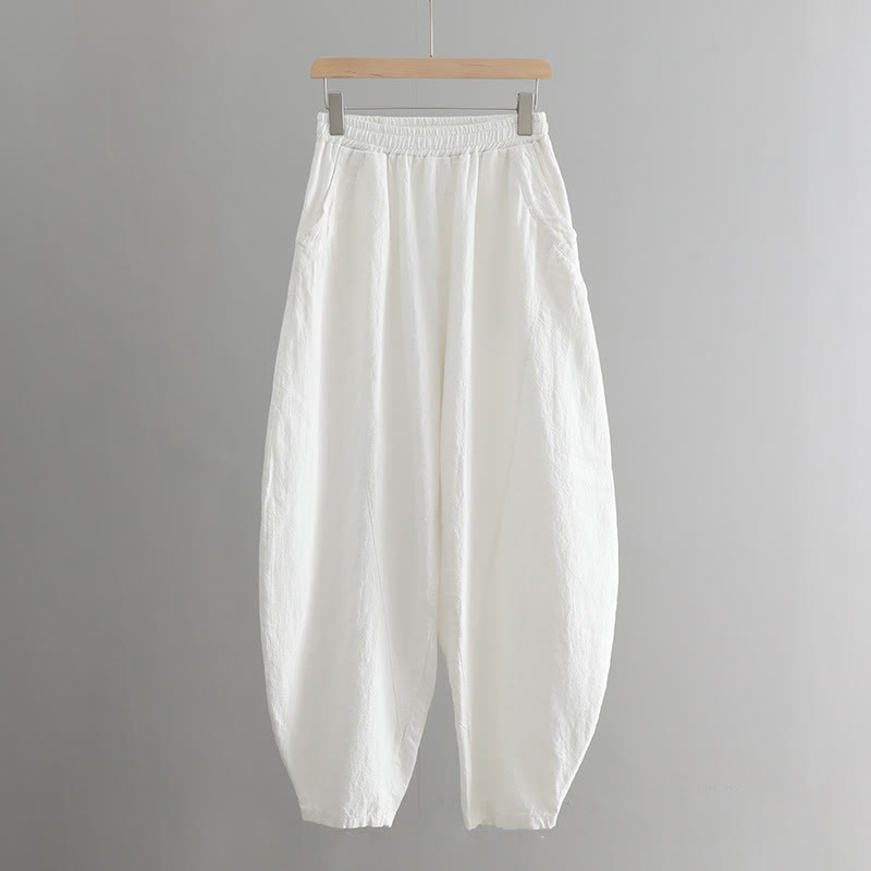 Solid Color Loose Yoga Harem Pants With Pockets