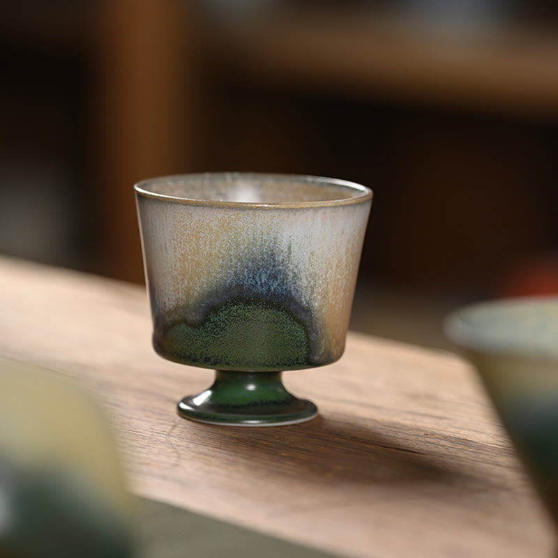 Vintage Furnace Transmutation Kiln Porcelain Teacup Kung Fu Tea Cup