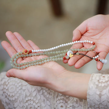 Gold Plated 925 Sterling Silver Hetian Jade Pearl & Red Agate Butterfly Bracelet