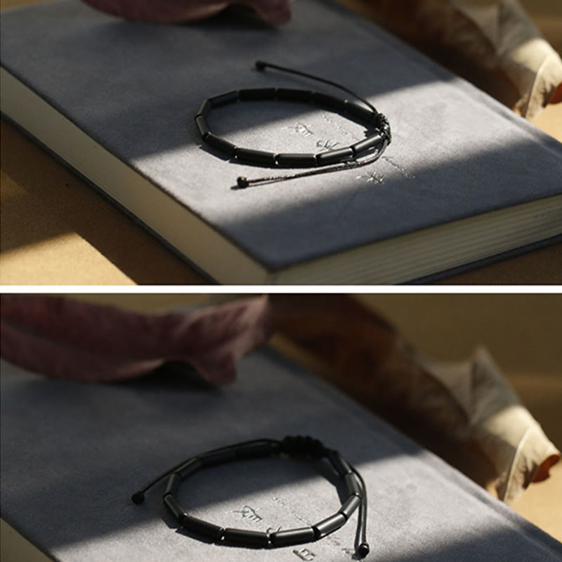 Black Onyx Bead Support Protection Bracelet