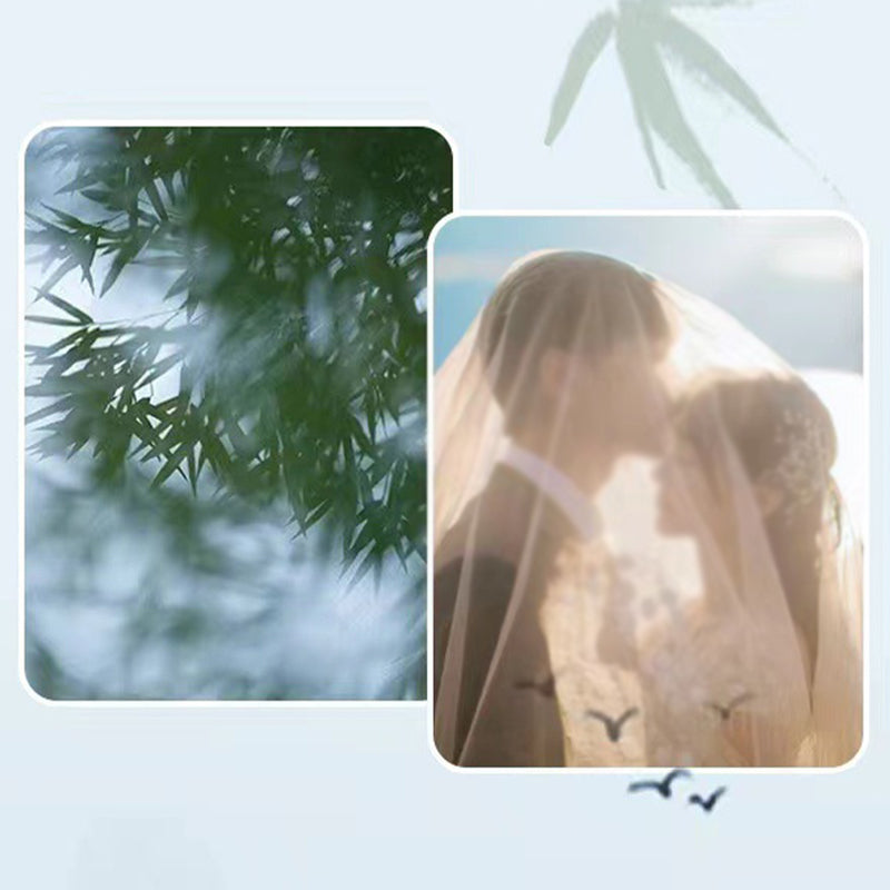 Bamboo Design Copper Luck Couple Necklace Pendant