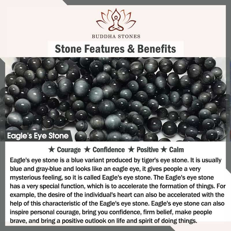 Handmade 925 Sterling Silver Gold Plated Lava Stone, Eagle's Eye & Black Agate Om Mani Beaded Bracelet