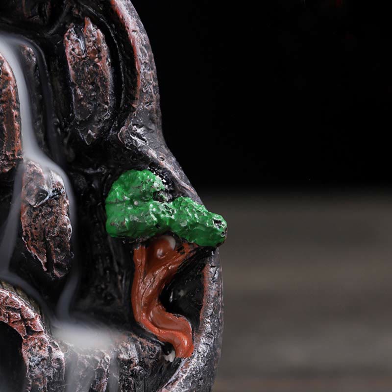 Zeniora Mountain Bridges Resin Backflow Incense Burner for Meditation