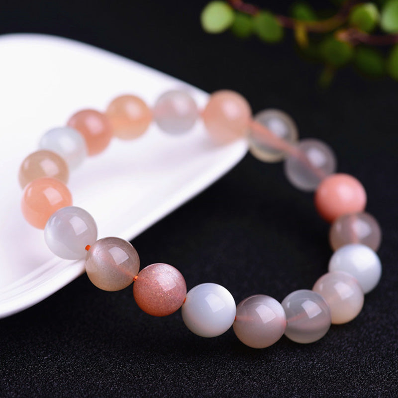 Natural Moonstone Beaded Energy Bracelet for Emotional Balance