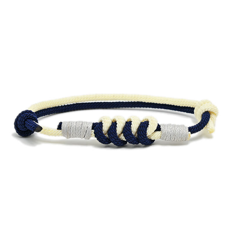 Minimalist Hand-Braided Copper Vajra Knot Red String Bracelet