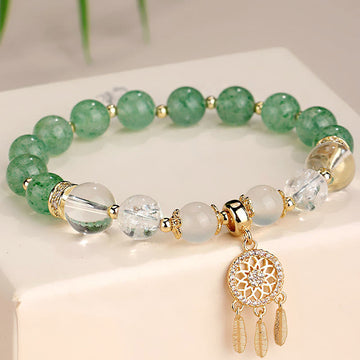 Dreamcatcher Natural Gemstone and Crystal Energy Anchor Bracelet