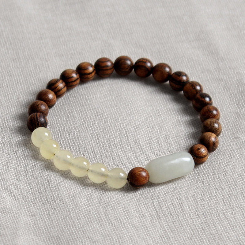Jade Sandalwood Luck Abundance Bracelet