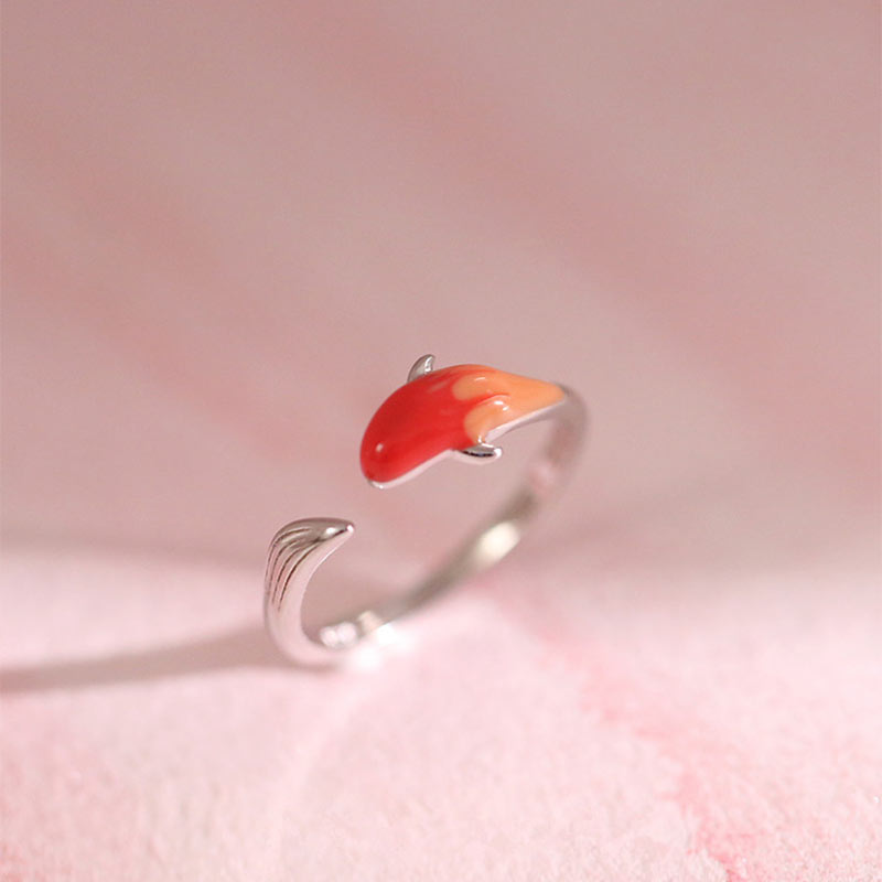 Koi Fish Copper Balance Luck Adjustable Ring