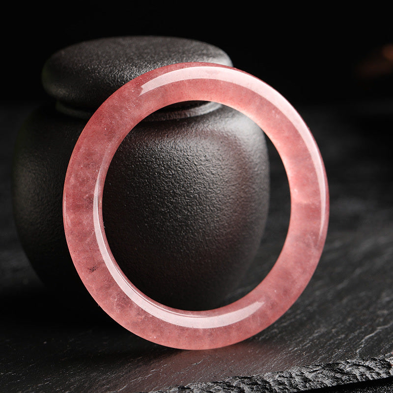 Natural Strawberry Quartz Love Healing Bracelet Bangle