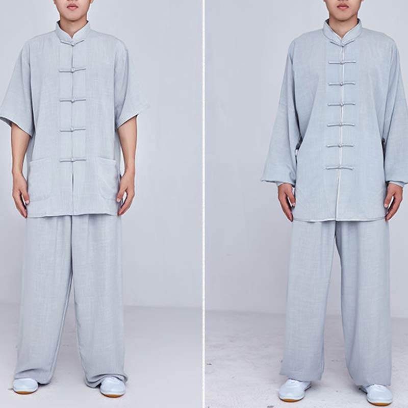 Meditation Zen Prayer Spiritual Tai Chi Qigong Practice Unisex Embroidery Clothing Set