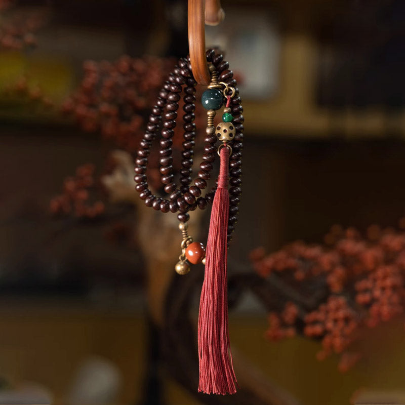 108 Mala Beads Natural Tibet Purple Bodhi Seed Auspiciousness Bracelet