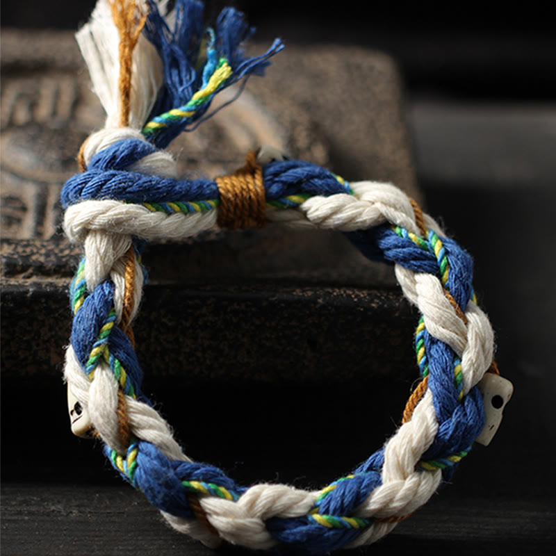 Tibetan Zakiram Goddess of Wealth Bead Engraved Handmade Luck Bracelet