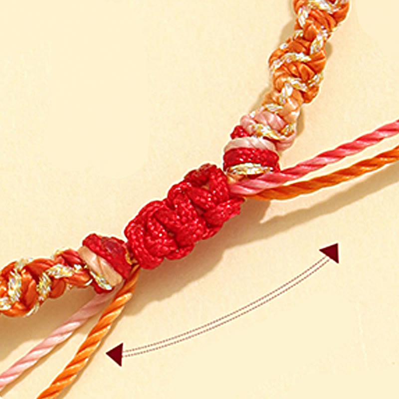 Hand-Woven White Agate & Copper Multi-Gemstone Beaded Rope Bracelet