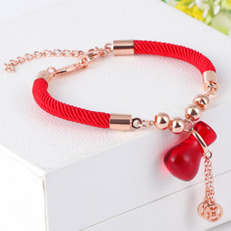 Wealth Attractor Red Agate Red Rope Bracelet