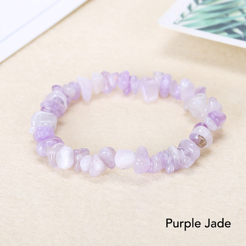 Irregular Cut Crystal Stone Bracelet | Natural Energy Anchor