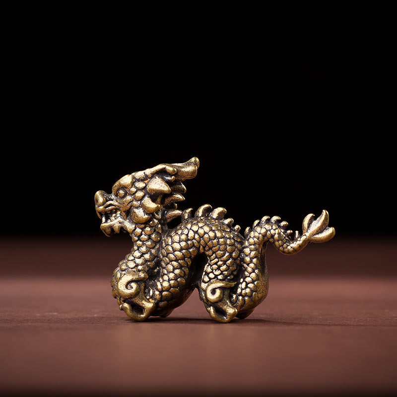 Year Of The Dragon Small Auspicious Brass Dragon Luck Success Home Decoration