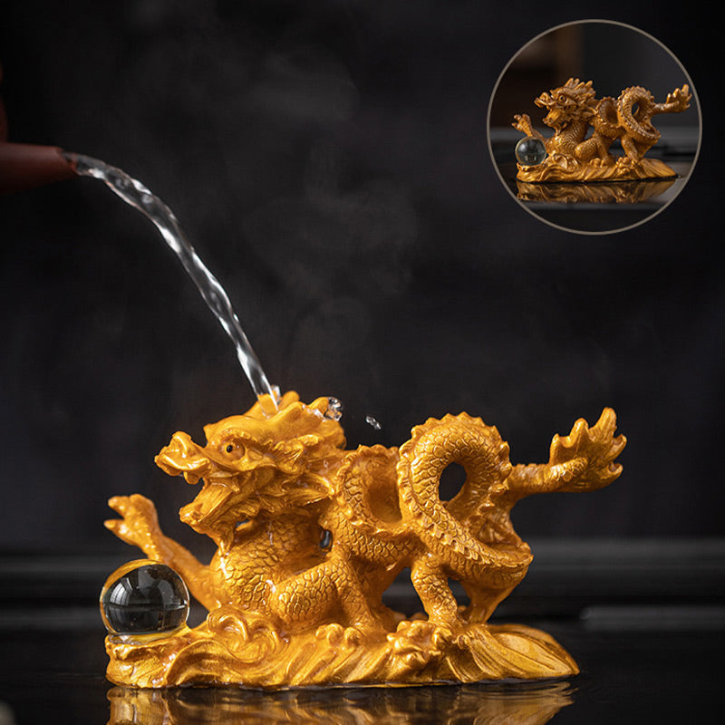 Year Of The Dragon Color Changing Resin Luck Success Tea Pet Home Figurine Decoration