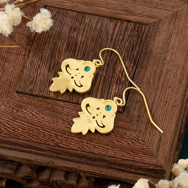 Vibrant Enamel Turquoise and Copper Drop Earrings for Mindful Presence
