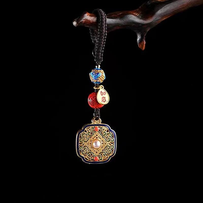 Fu Character Blessing Ruyi Charm Key Chain